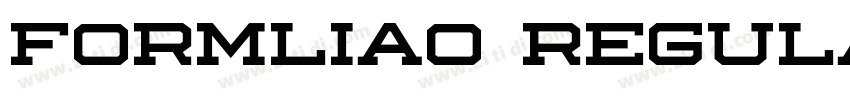 Formliao Regular字体转换